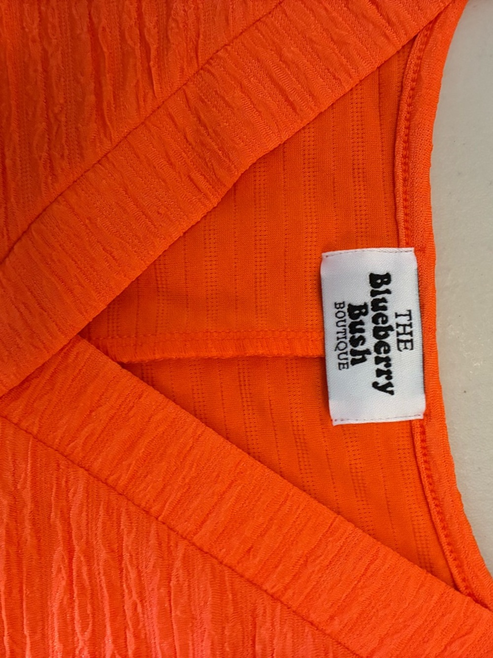Bright Orange Textured Two-Piece Set - Picture 2 of 6